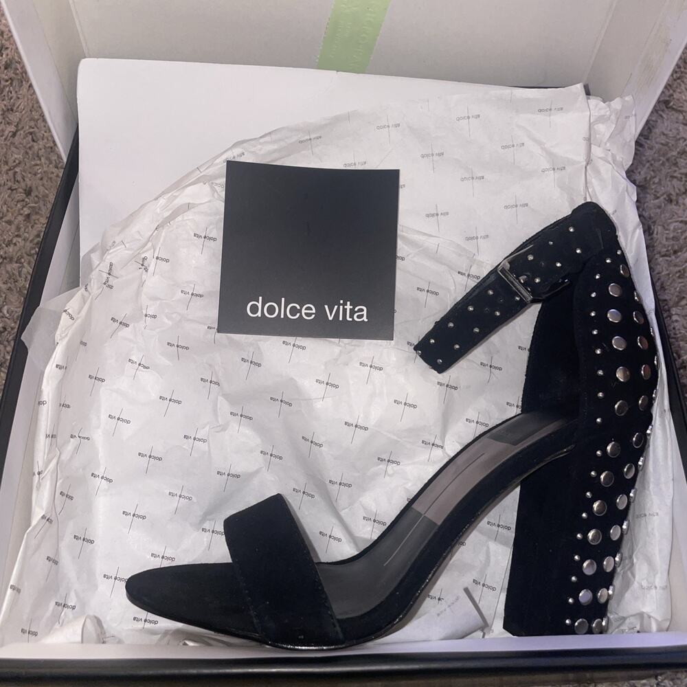 Dolce Vita Stud Block Heels, Black Size 6 EUC, Never Worn!